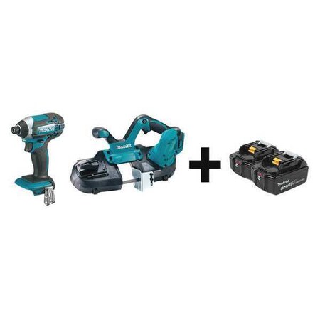 Cordless Combo Kit 18.0 V 2 Tools 2 Batt Type XDT11Z XBP01Z BL1840B 2 by USA Makita Cordless Power Tool Combination Kits