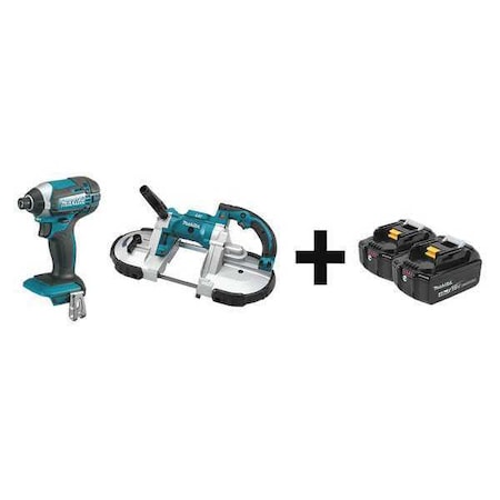 Cordless Combo Kit 18.0 V 2 Tools 2 Batt Type XDT11Z XBP02Z BL1840B 2 by USA Makita Cordless Power Tool Combination Kits