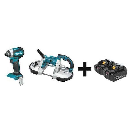 Cordless Combo Kit 18.0 V 2 Tools 2 Batt Type XDT13Z XBP02Z BL1840B 2 by USA Makita Cordless Power Tool Combination Kits