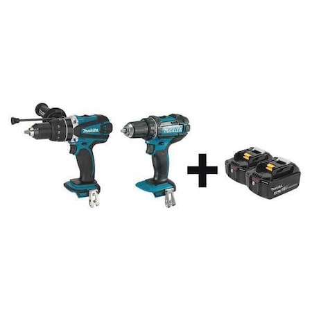 Cordless Combo Kit 18.0 V 2 Tools 2 Batt Type XPH03Z XFD10Z BL1840B 2 by USA Makita Cordless Power Tool Combination Kits