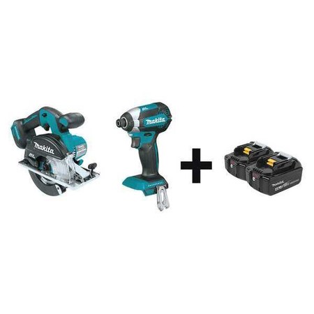 Cordless Combo Kit 18.0 V 2 Tools 2 Batt Type XSC02Z XDT13Z BL1840B 2 by USA Makita Cordless Power Tool Combination Kits