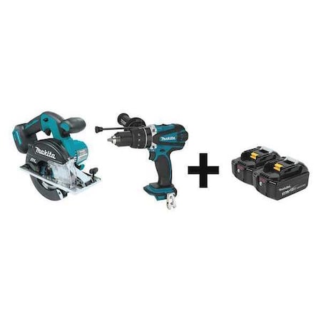 Cordless Combo Kit 18.0 V 2 Tools 2 Batt Type XSC02Z XPH03Z BL1840B 2 by USA Makita Cordless Power Tool Combination Kits