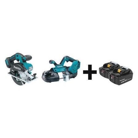 Cordless Combo Kit 18.0 V 2 Tools 2 Batt Type XSC02Z XBP01Z BL1840B 2 by USA Makita Cordless Power Tool Combination Kits