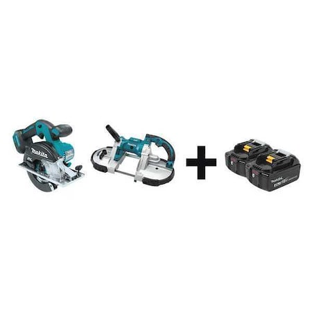 Cordless Combo Kit 18.0 V 2 Tools 2 Batt Type XSC02Z XBP02Z BL1840B 2 by USA Makita Cordless Power Tool Combination Kits