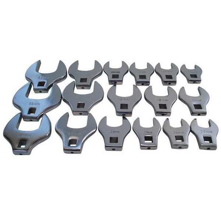 Crowsfoot Wrench Set Metric 17 pcs. by USA V 8 Crowfoot Socket Wrenches