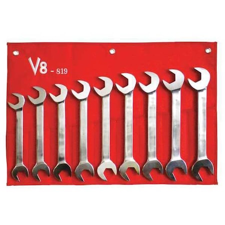 Jumbo Metric Wrench Set 24 32mm 9 pcs. by USA V 8 Combination Wrenches
