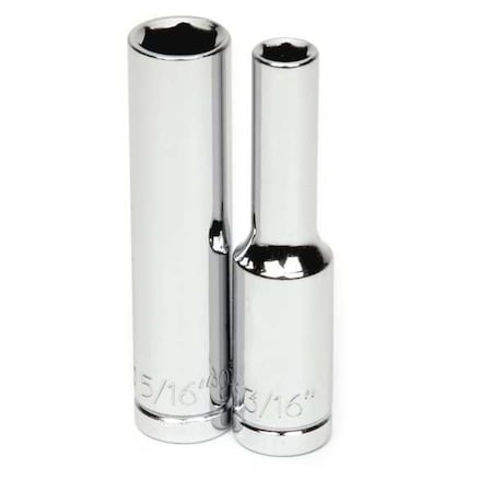 Deep Socket 1/4" D" 6Pt 1/4" D Min. Qty 10 by USA Williams Sockets