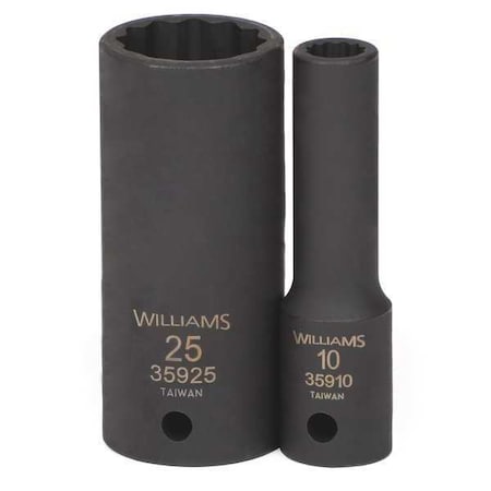 Deep Impact Socket 1/2" D 12mm 12Pt by USA Williams Sockets