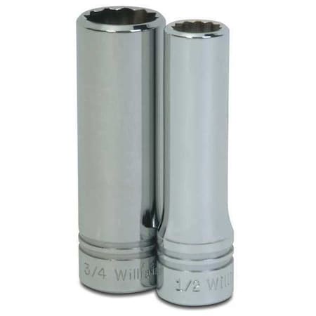 Deep Socket 1/2" D 12Pt 1/2 by USA Williams Sockets