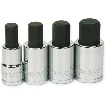 Socket Set 1/2" D 4 pcs. SAE by USA Williams Sockets