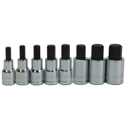 Socket Set 1/2" D 8 pcs. SAE by USA Williams Sockets