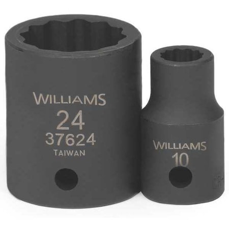Impact Socket 1/2" D 15mm 12 Pt by USA Williams Sockets