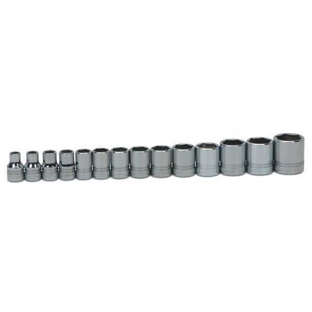 Standard Socket Set 1/2"D 6Pt 14pcs. SAE by USA Williams Sockets