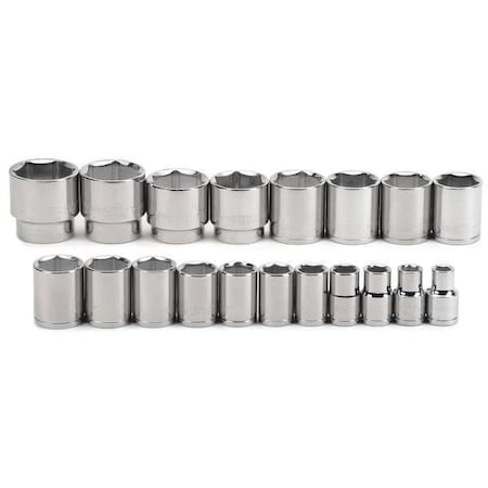 Standard Socket Set 1/2"D 6Pt 19pcs. SAE by USA Williams Sockets