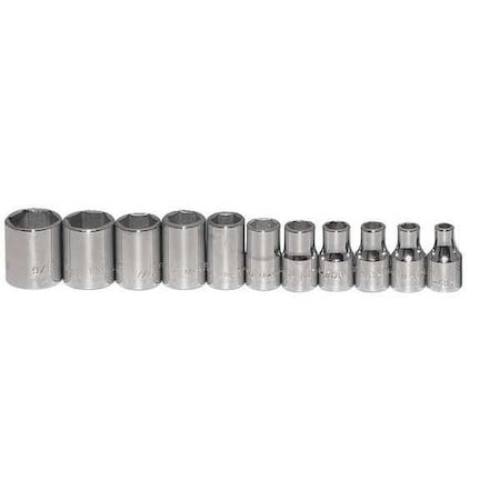 Standard Socket Set 1/4"D 6Pt 11pcs. by USA Williams Sockets