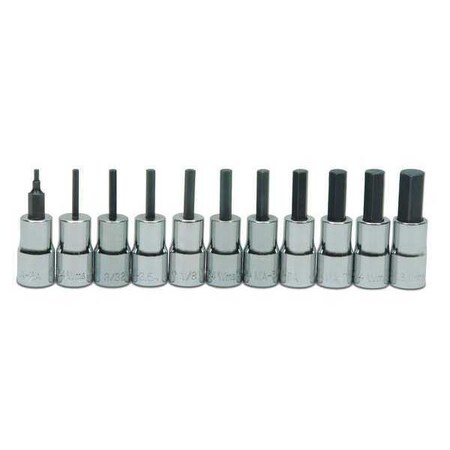 Hex Bit Set 1/4" D 11pcs. by USA Williams Sockets