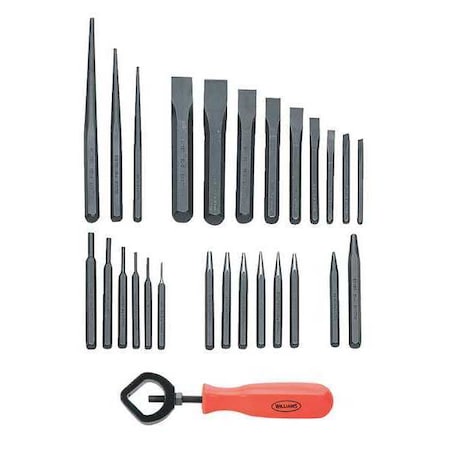 Punch and Chisel Set 27pcs. by USA Williams Chisels