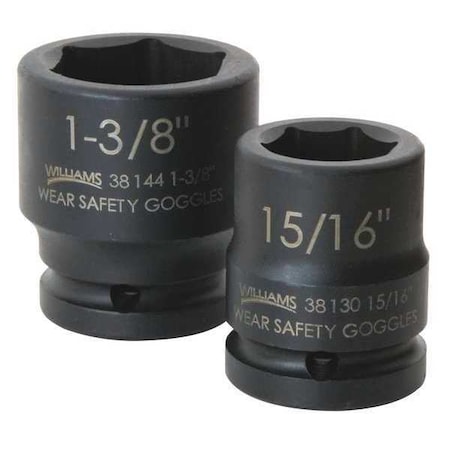 Impact Socket 3/4" D 6Pt 1 7/16" Min. Qty 20 by USA Williams Sockets