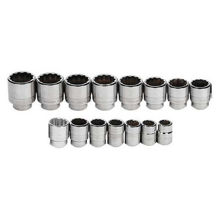 Standard Socket Set 3/4"D 12Pt 15pcs. by USA Williams Sockets