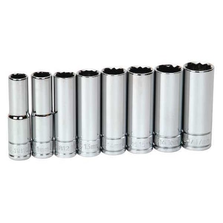 Socket Set 3/8" D 8pcs. Metric by USA Williams Sockets