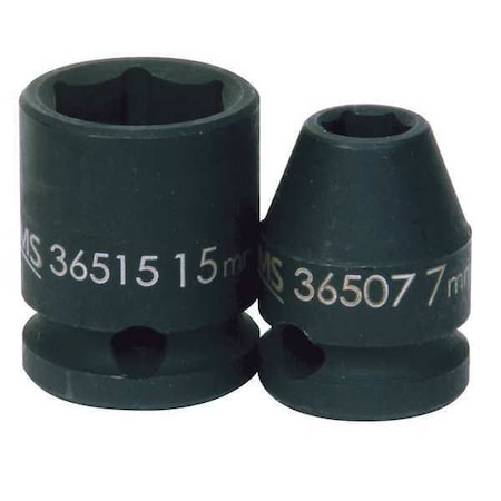 Impact Socket 3/8" D 12mm 6Pt Min. Qty 10 by USA Williams Sockets