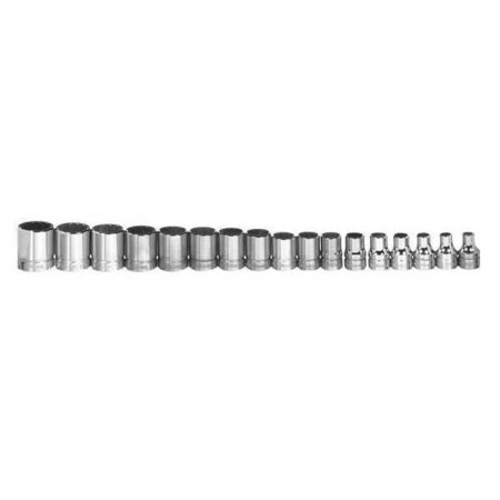 Standard Socket Set 3/8"D 12Pt 17pcs by USA Williams Sockets