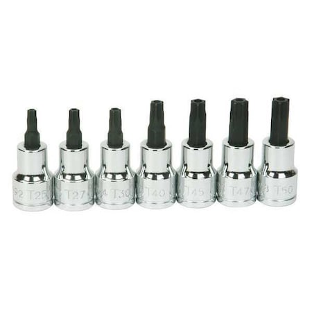 Socket Set 3/8" D Torx Tamp Res 7pcs. by USA Williams Sockets