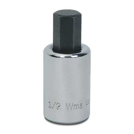 Hex Bit Socket 1/2" D 1/4 by USA Williams Sockets