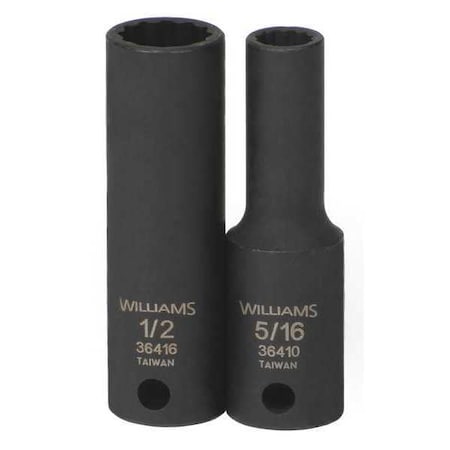Deep Impact Socket 3/8" D 15/16" 12Pt by USA Williams Sockets