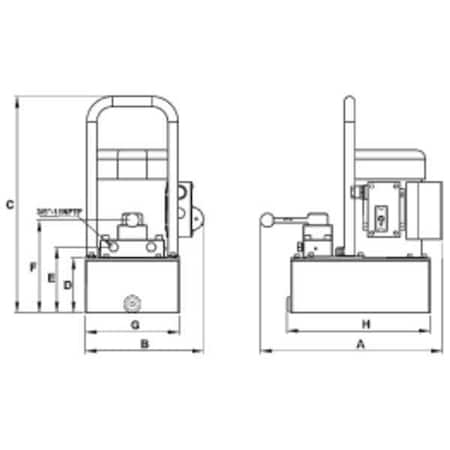 Electric Pump 0.5 HP 1 gal. by USA Williams Stationary Electric Air Compressors