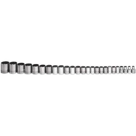 Socket Set 1/2" D Std 12Pt 23pcs. SAE by USA Williams Sockets