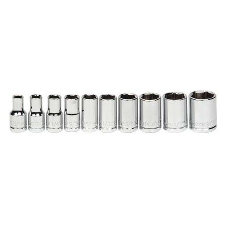 Socket Set 1/4" D 10 pcs. by USA Williams Sockets