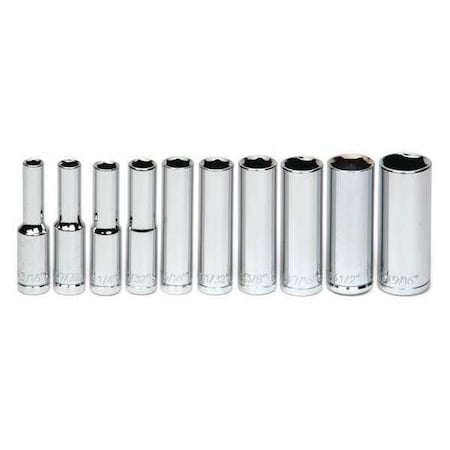 Socket Set 1/4" D 10 pcs. Type 30924 by USA Williams Sockets
