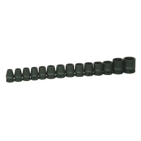 Impact Socket Set 1/2" D 6Pt 14 pcs. Met by USA Williams Sockets