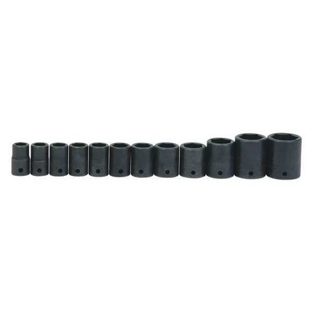 Impact Socket Set 1/2" D 6Pt 12pcs. Met by USA Williams Sockets
