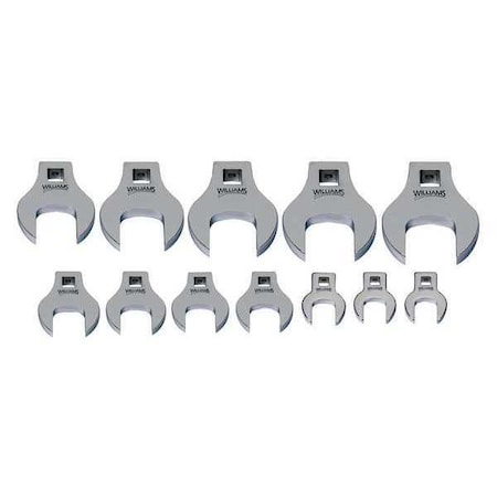 Crowfoot Set 1/2" D 12pcs 15/16 to 1 5/8 by USA Williams Crowfoot Socket Wrenches