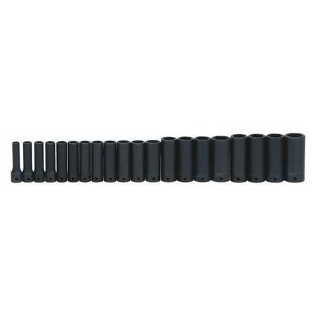 Deep Impact Socket Set 1/2"D 6Pt 23pcs. by USA Williams Sockets