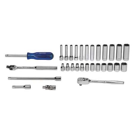 Socket Set 1/4" D 6Pt 30pcs. w/Box by USA Williams Sockets