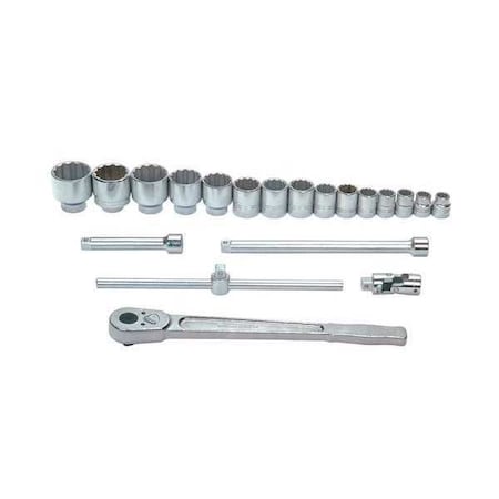 Socket/Tool Set 3/4" D 12Pt 20pcs. Met by USA Williams Sockets