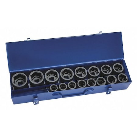 Impact Socket Set 3/4" D 6Pt 17pcs. SAE by USA Williams Sockets