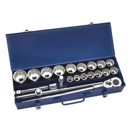 Socket Tool Set 3/4" D 12Pt 20pcs. SAE by USA Williams Sockets