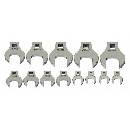 Crowfoot Wrench Set 3/8" D 13pcs. by USA Williams Crowfoot Socket Wrenches