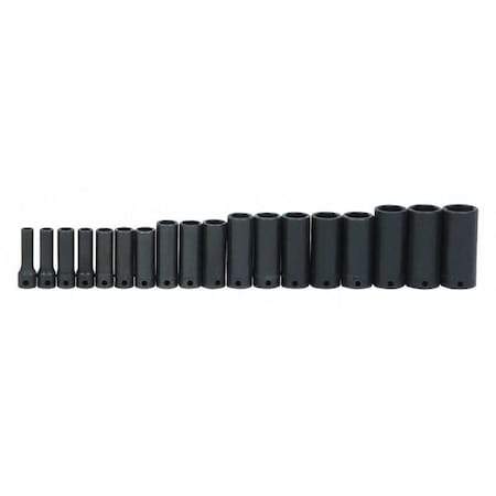 Deep Impact Socket Set 3/8"D 6Pt 18pcs. by USA Williams Sockets