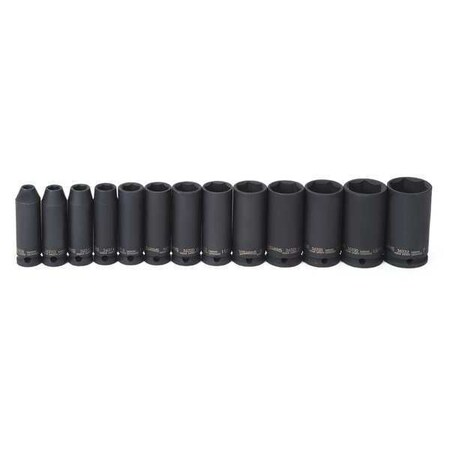 Deep Impact Socket Set 3/8"D 6Pt 13pcs. Type 36905 by USA Williams Sockets