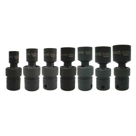 Univ Impact Socket Set 3/8" D 7pcs. SAE by USA Williams Sockets