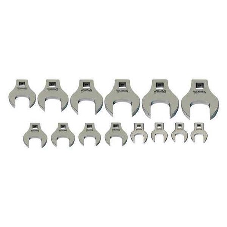 Crowfoot Wrench Set 3/8" D 12pcs. by USA Williams Crowfoot Socket Wrenches