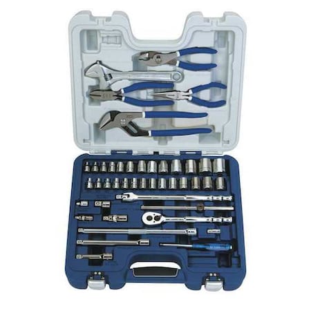 Socket/Screwdriver/Pliers Set 3/8"D 58pc by USA Williams General Hand Tool Kits