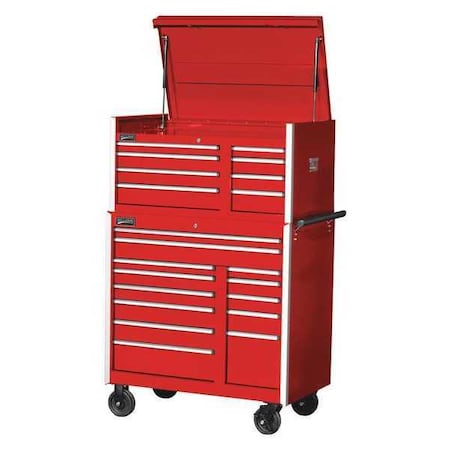 Service Roller Cabinet 42" Red 13Drawer by USA Williams Rolling & Combination Cabinets & Carts