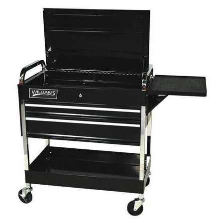 Roller Cart 34" Black 3 Drawer by USA Williams Rolling & Combination Cabinets & Carts
