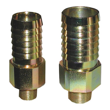 Hose Barb 1/2MNPTx1 1/4HB by USA A.R. Pneumatic Push On Hose Fittings